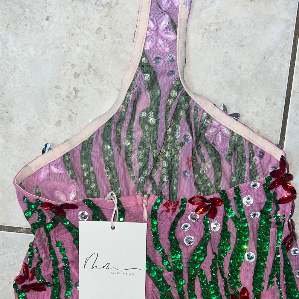 Mew Mews Purple with Green Red White Sparkling Jewels Size Small New with Tag - Picture 9 of 12
